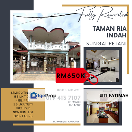 OPEN FACING, TAMAN RIA INDAH, SUNGAI PETANI KEDAH, Kedah, Sungai Petani