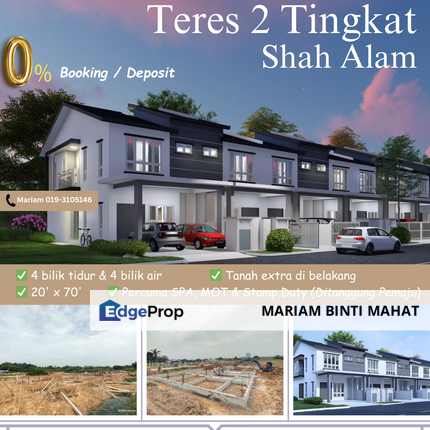 🏡 Projek Perumahan Baru Teres 2 Tingkat di Shah Alam! 🌟, Selangor, Shah Alam