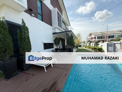 Athira, Bandar Bukit Raja, End Lot Double Storey Terrace House For Sale. Furnished with Swimming Pool, FREEHOLD, Selangor, Klang