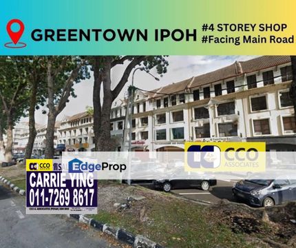 Ipoh Greentown Facing Main Road 4 Storey ShopLot For Sale, Perak, Ipoh