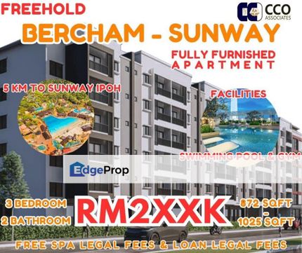 Bercham to Sunway New Fully Furnished Aparment For Sale, Perak, Ipoh