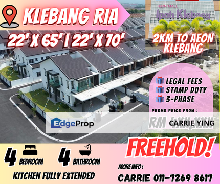 KLEBANG RIA FREEHOLD DOUBLE STOREY , Perak, Ipoh