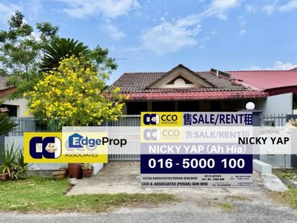 Single storey Intermediate Corner with extra land , Perak, Lahat