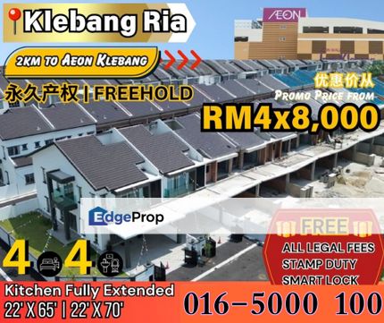 KLEBANG RIA NEW PROJECT FULL LOAN , Perak, Ipoh