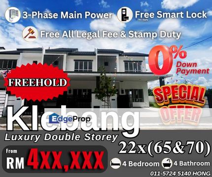 KLEBANG FREEHOLD FULL LOAN NEW PROJECT , Perak, Ipoh