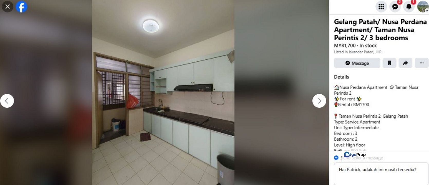 3 bedrooms in The Platino for rent , Johor, Johor Bahru