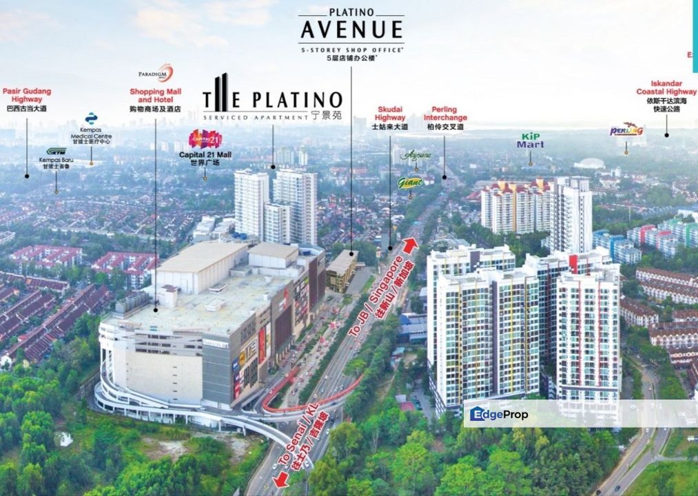 2 bedrooms in The Platino for sale , Johor, Johor Bahru