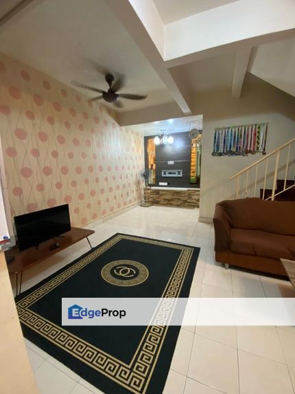 Double storey low medium cost terrace house in Taman Nusantara for sale , Johor, Gelang Patah