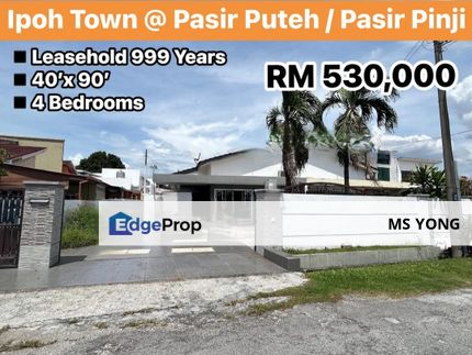 Pasir Puteh Single Storey Semi Detached House For Sale Ipoh Perak , Perak, Kinta
