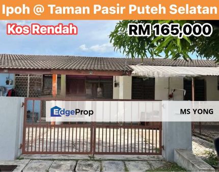 Pengkalan Taman Pasir Puteh Selatan Single Storey Terraced House For Sale Ipoh Perak , Perak, Kinta