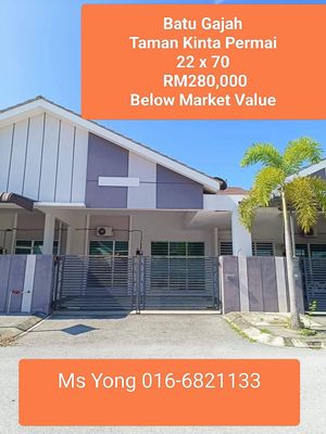 Batu Gajah Taman Kinta Permai Single Storey Terraced House For Sale ...