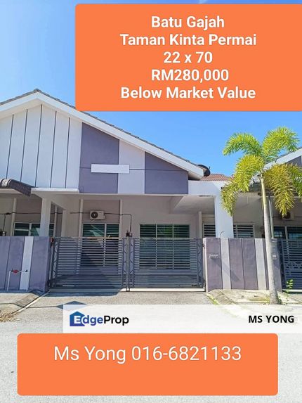 Batu Gajah Taman Kinta Permai Single Storey Terraced House For Sale Perak , Perak, Kinta