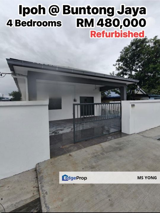 Taman Buntong Jaya Single Storey Bungalow For Sale Ipoh Perak , Perak, Kinta