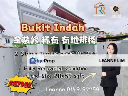 Bukit indah 全装修全新单位 @ Double Storey Terrace House Endlot for sale , Johor, Bukit Indah