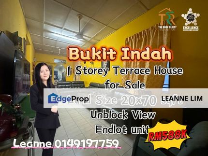 Bukit indah 1 路 稀有单层 EndLot 出售🔥3分钟到牛车水🔥*  For Sale Bukit indah Single Storey Endlot, Johor, Bukit Indah