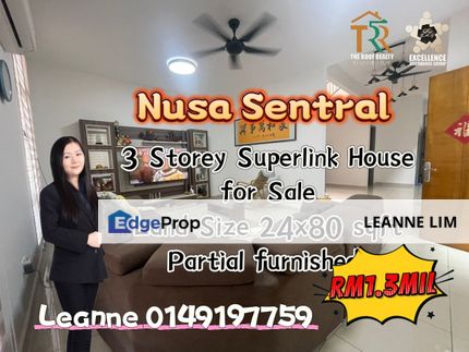 希有的NUSA SENTRAL 3层SUPERLINK 🔥🔥🔥  For Sale  Nusa Sentral 25/x, Johor, Nusajaya
