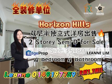 Horizon Hills The Gateway @ 2 Storey Semi D for Sale , Johor, Nusajaya
