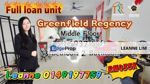 Greenfield Regency @ 3room 2bath for Sale , Johor, Tampoi