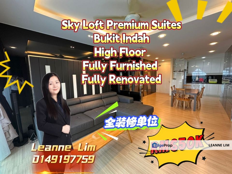 Sky Loft Premium Suites @ 3 room Fully Furnished Fully Renovated , Johor, Johor Bahru