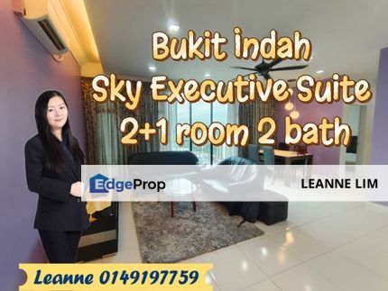 Bukit Indah 公寓 Sky Executive Suite出售🔥  抢手好地段,走路到Lotus Bukit Indah👍 Aeon Bukit Indah, McDonald 5 分钟到达 附近商店餐馆一应俱全，生活便利😘 靠近高速公路，Tuas关卡交通便利🏎, Johor, Johor Bahru