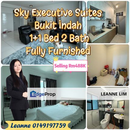 FOR SALE🔥🔥🔥 Sky Executive @ bukit indah  敲热门地点 走路就到附近商店、 Aeon Mall🔥 屋子condition很好 租客非常照顾❤️, Johor, Johor Bahru