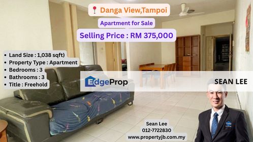 Danga View Apartment Exclusive unit For Sale 淡杯优质公寓出售, Johor, Johor Bahru