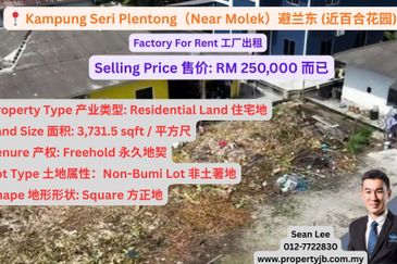 Kampung Seri Plentong Residential Land For Sale 避兰东住宅地出售