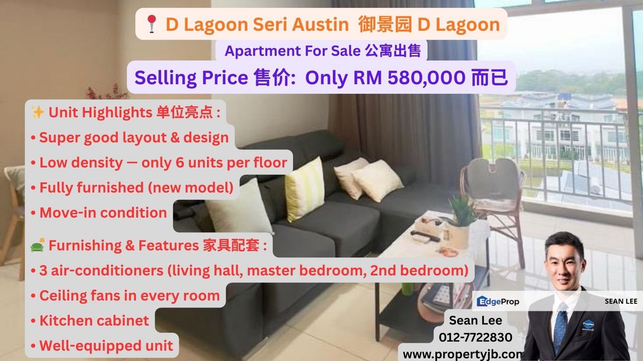 D Lagoon Seri Austin Apartment For Sale 御景园公寓出售, Johor, Johor Bahru