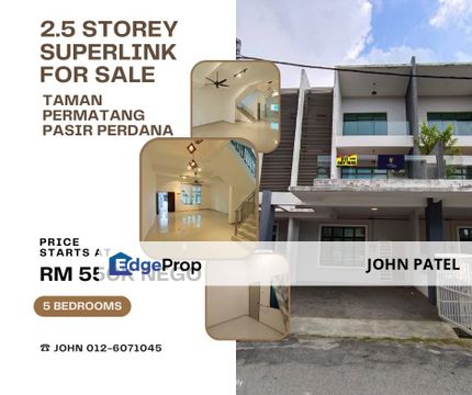 Two Half Storey Super-link House 5bedrooms Facing South West, Melaka, Melaka Tengah