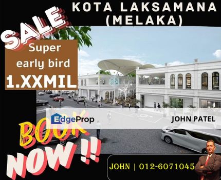 New 2 Storey SHOPLOT at Prime Location in Kota Laksamana with high Traffic Movement, Melaka, Melaka Tengah