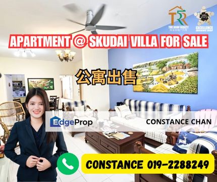 Skudai Villa Apartment @ Skudai Baru Full Renovated Good Condition, Johor, Skudai