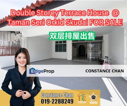 Taman Seri Orkid Double Storey Terrace House, Renovated Unit, Near Tun Aminah, Selesa Jaya, Mutiara Rini, Johor, Skudai