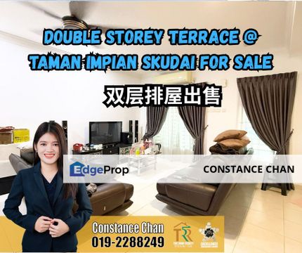 Taman Impian Skudai Double Storey Terrace House, Near to NSK, Johor, Johor Bahru