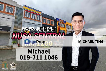 Nusa Sentral 3 Storey Shoplot , Jalan Sentral 24 , Iskandar Puteri , Johor, Johor, 