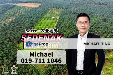 Sedenak Agriculture Land For Sale, Johor, Kulai