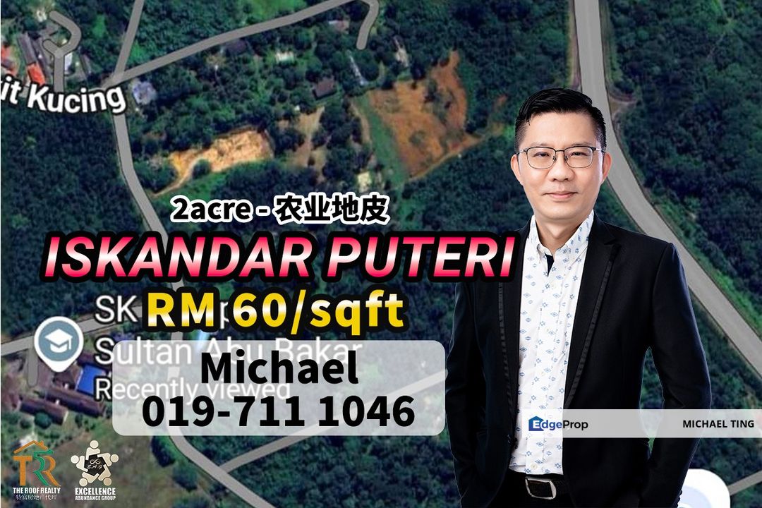 Iskandar Puteri Agricultural Land For Sale, Johor, Nusajaya