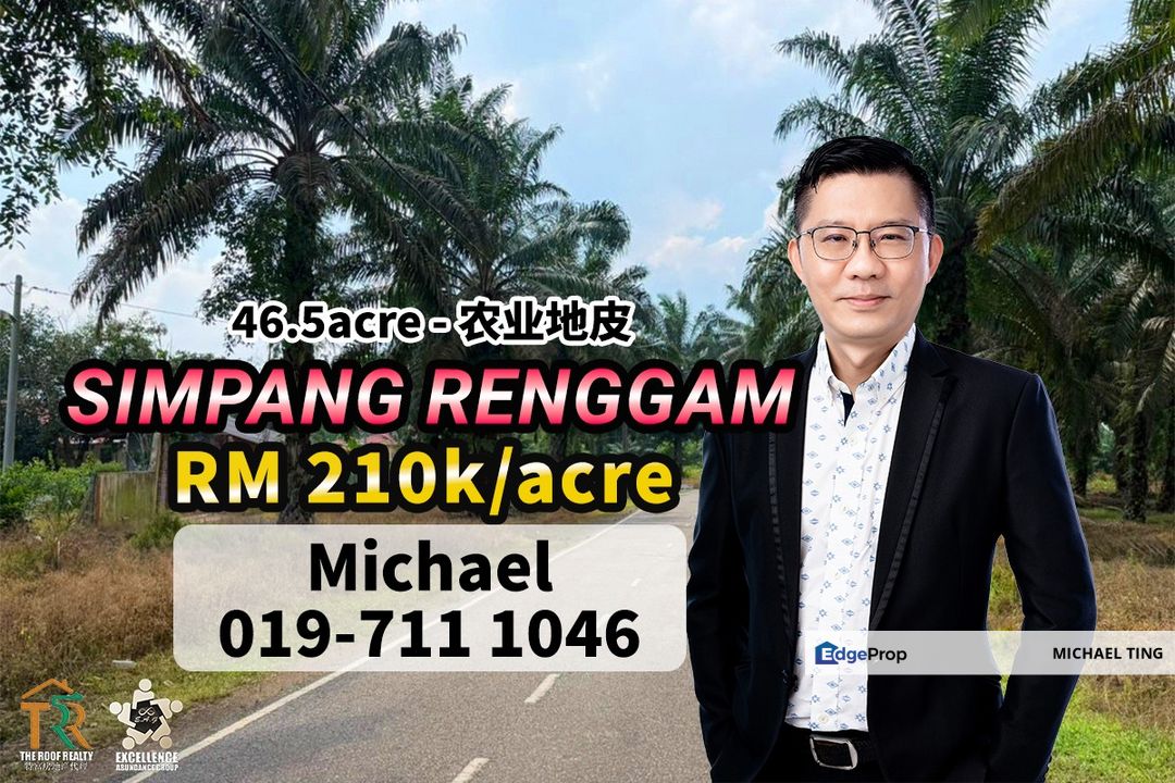 Simpang Renggam Agricultural Land For Sale, Johor, Kluang