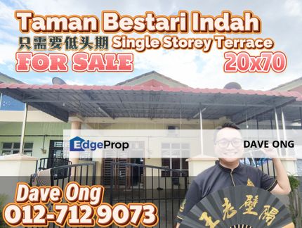 Tmn Bestari Indah, Ulu Tiram - Single Storey Terrace 20x70, Johor, Ulu Tiram