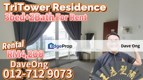 TriTower Residence 3 Bed+2Bath, Johor, Johor Bahru