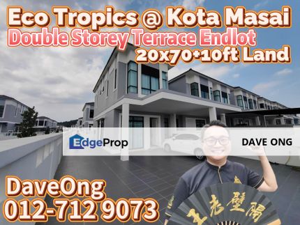 Eco Tropics @ Kota Masai - Double Storey Terrace House Endlot 20x70+10ft Land, Johor, Masai