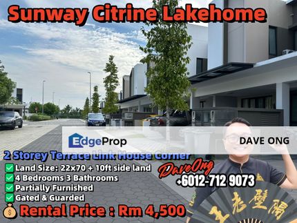 Sunway Citrine Lakehome - 2 Storey Link House Corner, Johor, 