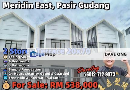 Meridin East@Pasir Gudang - 2 Storey Terrace 20x70, Johor, Pasir Gudang