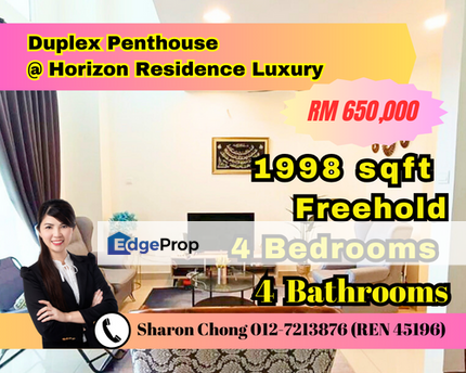 Duplex Penthouse Horizon Residence Luxury Apartment Dwi Mutiara Bukit Indah 2 for Sale, Johor, Bukit Indah