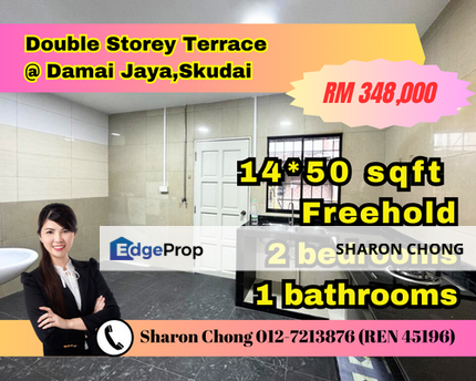 Double Storey Low Cost Renovated House for Sale at Taman Damai Jaya Skudai, Johor, Skudai