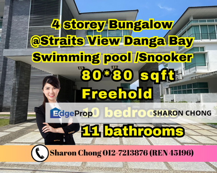 Luxury Bungalow for Sale The Straits View Residences, Johor, Permas Jaya/Senibong