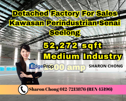 Kawasan Perindustrian Senai Seelong Detached Factory For Sales, Johor, Senai