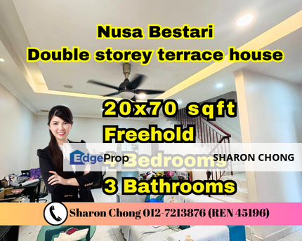 Nusa Bestari Double Storey Terrace House For Sale, Johor, Skudai