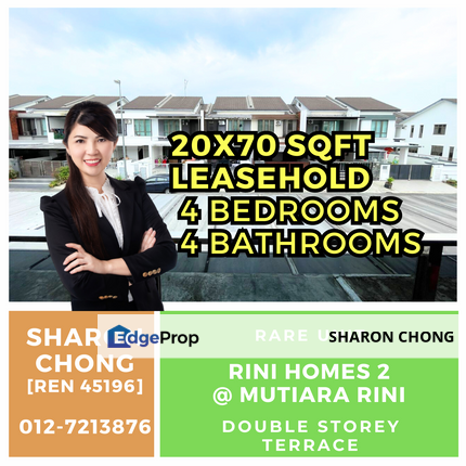 Double Storey Mutiara Rini Home 2 House for Sale, Johor, Skudai