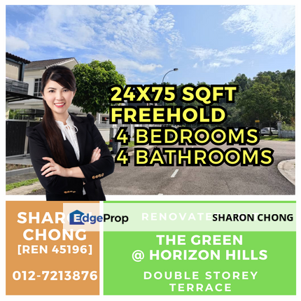 Double Storey Superlink Terrace The Green Horizon Hills for Sale, Johor, 