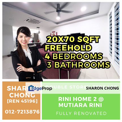 Double Storey Terraced House for Sale Rini Homes 2, Johor, Skudai